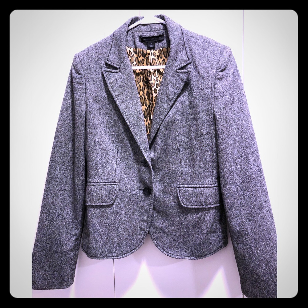 Express blazer with fun leopard lining